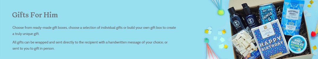Gifts care packages presents for him men