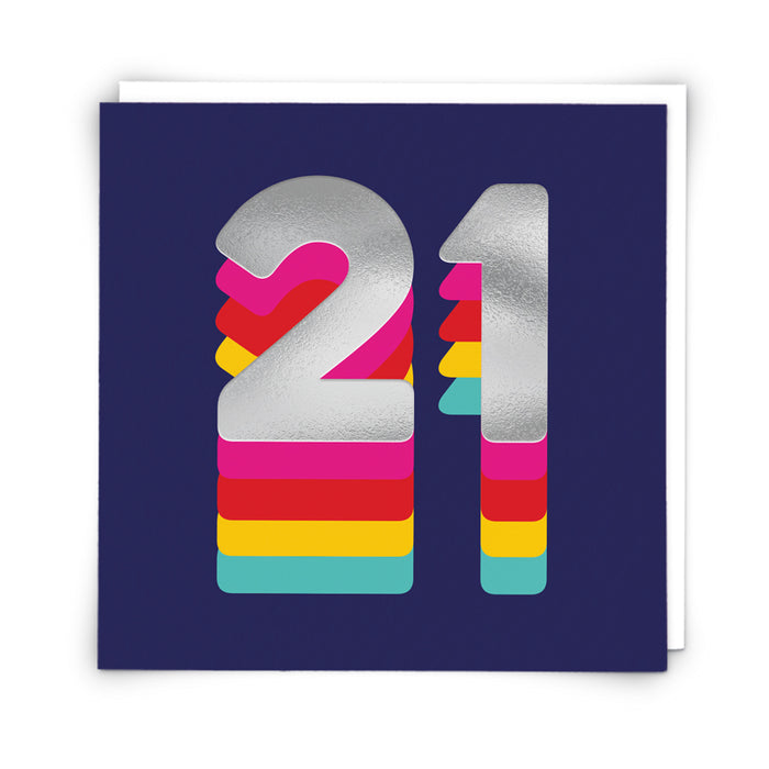 21st Navy Birthday Card