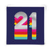 21st Navy Birthday Card