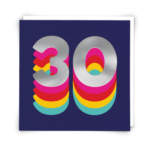 30th Navy Birthday Card