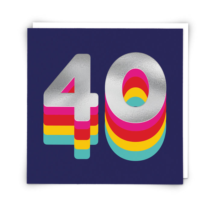 40th Navy Birthday Card
