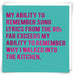 80s Lyrics Card