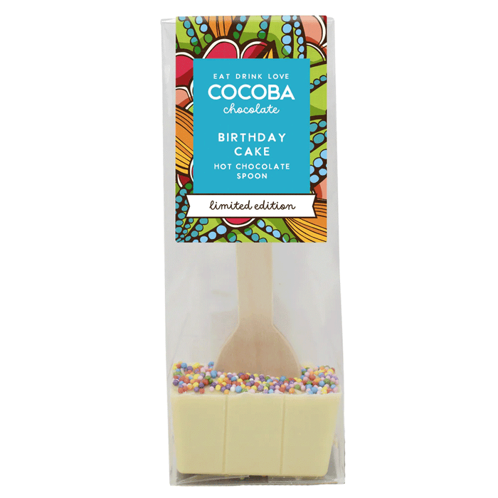 Birthday Cake White Hot Chocolate Spoon