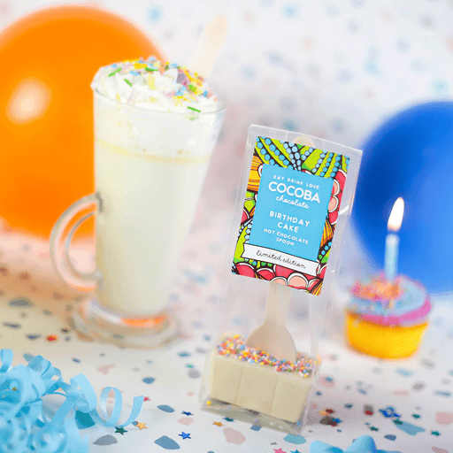 Birthday Cake White Hot Chocolate Spoon