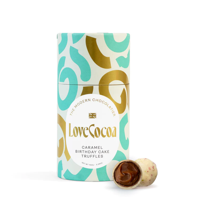Chocolate Caramel Birthday Cake Truffles