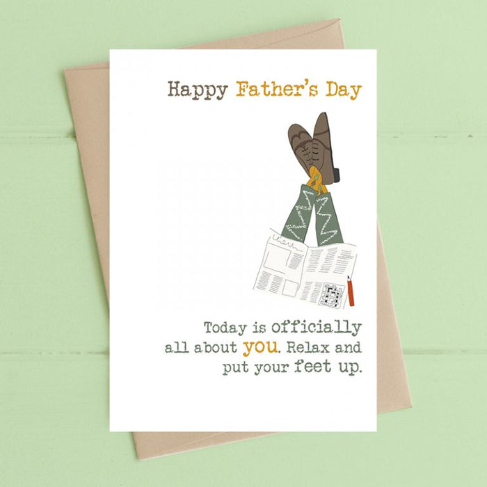 Put Your Feet Up Father's Day Card