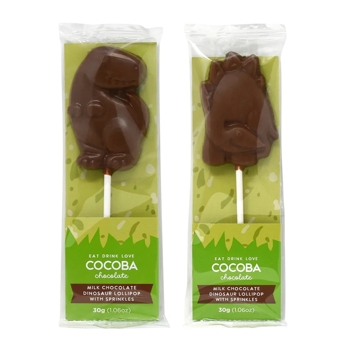 Milk Chocolate Dino Lollipop Duo