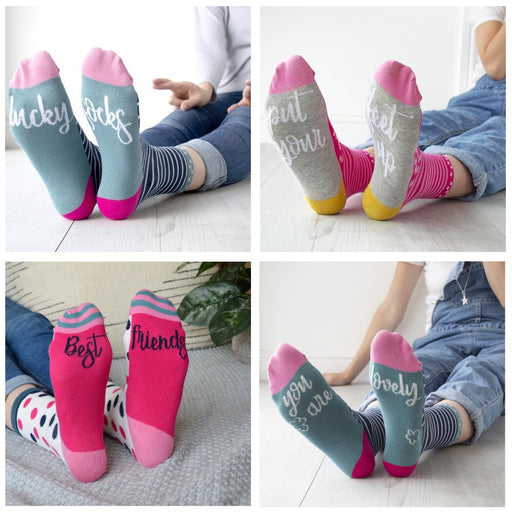 Women's Slogan Socks - Various Designs
