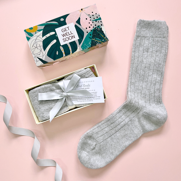 Cosy Cashmere & Merino 'Get Well Soon' Bed Socks