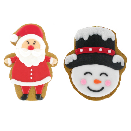 Iced Gingerbread Biscuit - Santa or Snowman