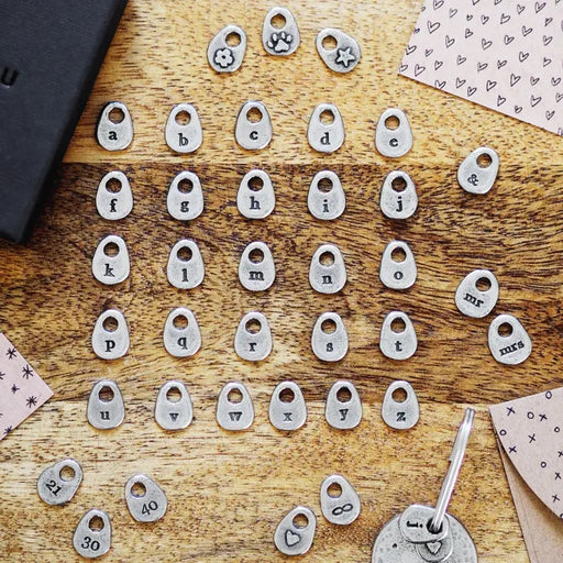 Keyring Initial Pebbles