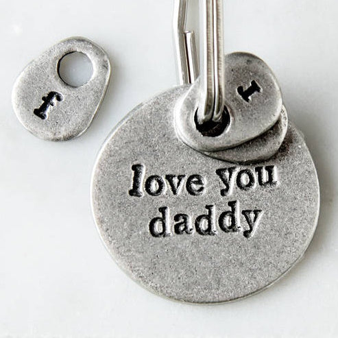 Keyring Initial Pebbles