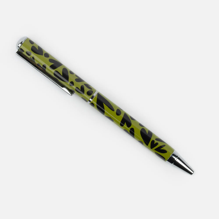 Caroline Gardner Khaki & Black Hearts Notebook