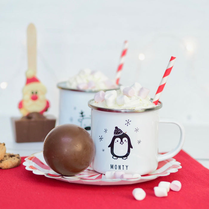 Hot Chocolate And Marshmallow Bombe In A Christmas Bauble