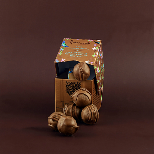 Sea Salt Caramel Truffles Mini Gift Cube