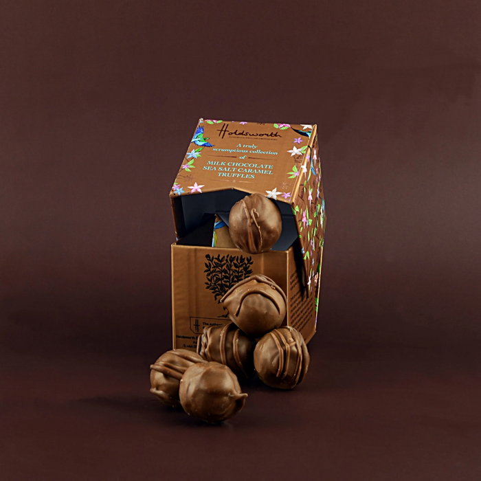 Sea Salt Caramel Truffles Mini Gift Cube