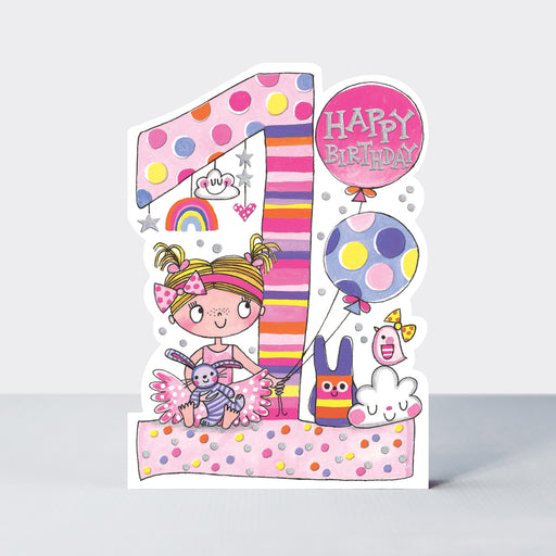 Girls 1st Birthday Card