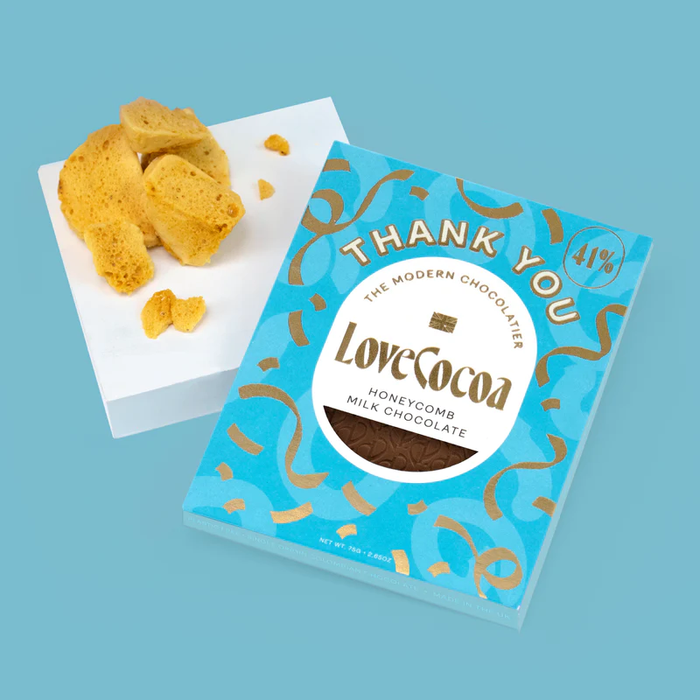 Thank You Honeycomb Milk Chocolate Bar