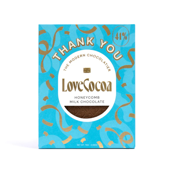 Thank You Honeycomb Milk Chocolate Bar