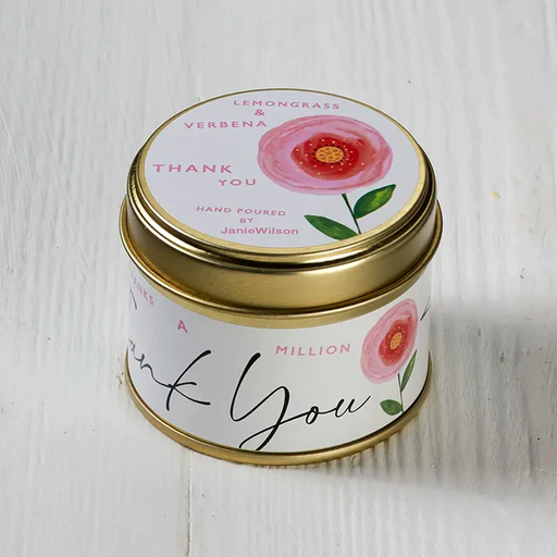 Thank You Lemongrass & Verbena Scented Candle Tin