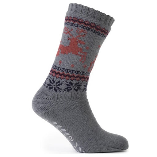 Totes Mens Chunky Stag Slipper Socks