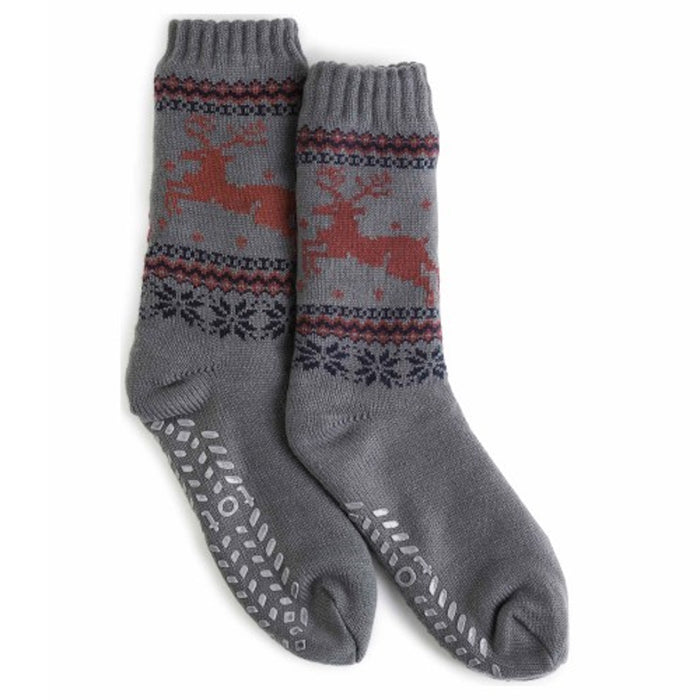 Totes Mens Chunky Stag Slipper Socks