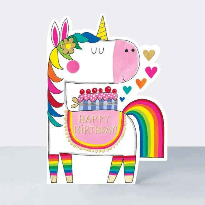 Cut Out Unicorn Birthday Card