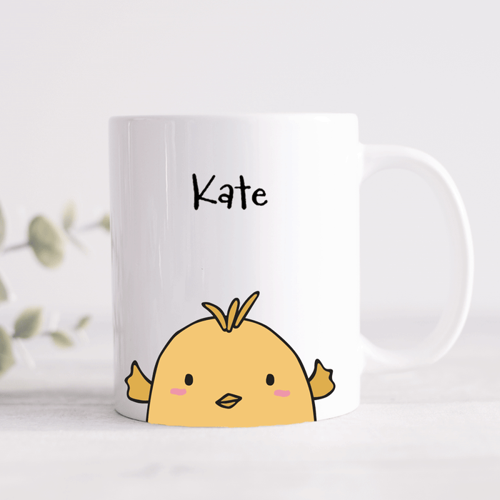 Personalised Name Chick Adult Mug - Various Colours