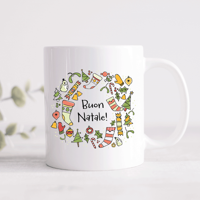 Cheery Christmas Personalised Mug (Blue Or Red)