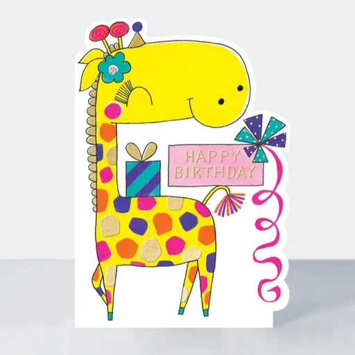 Cut Out Giraffe Birthday Card