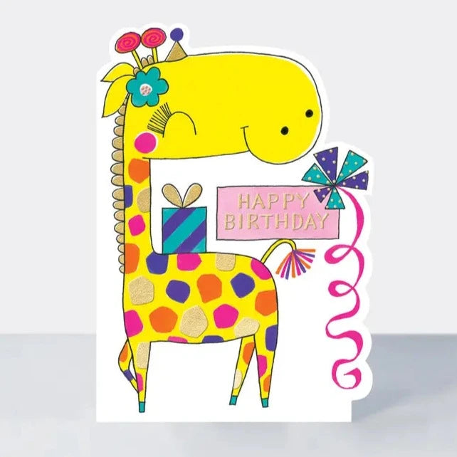 Cut Out Giraffe Birthday Card