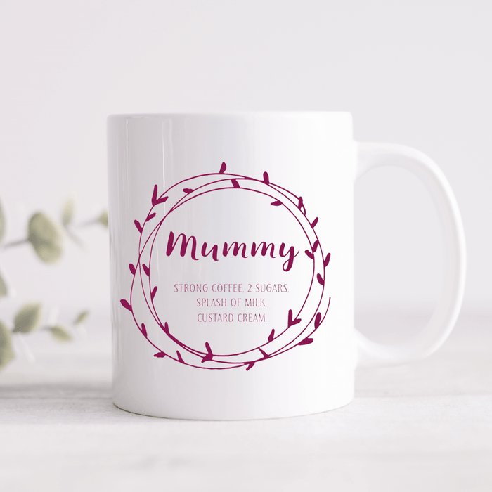 Heart Loop Mug With Personalised Message (Various Colours)