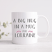 A Big Hug In A Mug Grey & Pink Personalised Mug
