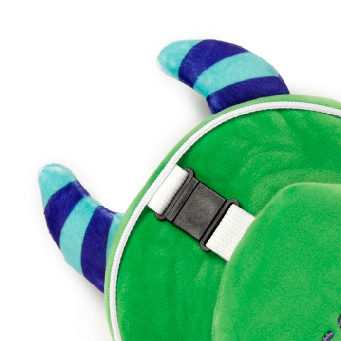 Monstarz Monster Green Relaxeazzz Plush Round Travel Pillow & Eye Mask Set