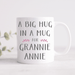 A Big Hug In A Mug Grey & Pink Personalised Mother's Day Mug