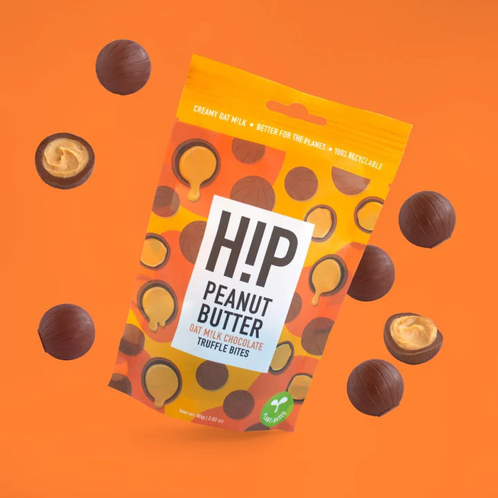 VEGAN HiP Chocolate: Peanut Butter Oat Milk Chocolate Truffle Bites