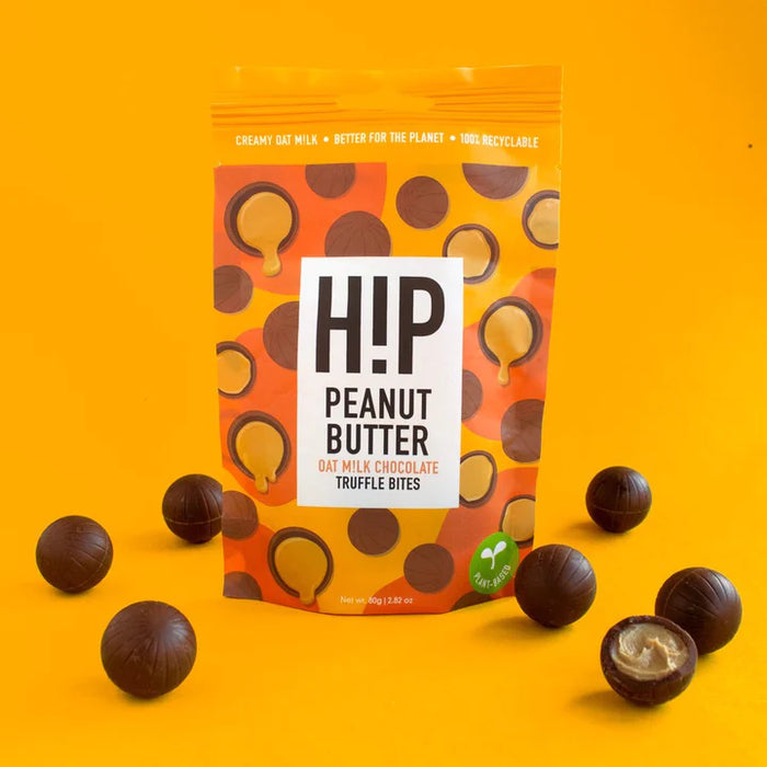 VEGAN HiP Chocolate: Peanut Butter Oat Milk Chocolate Truffle Bites