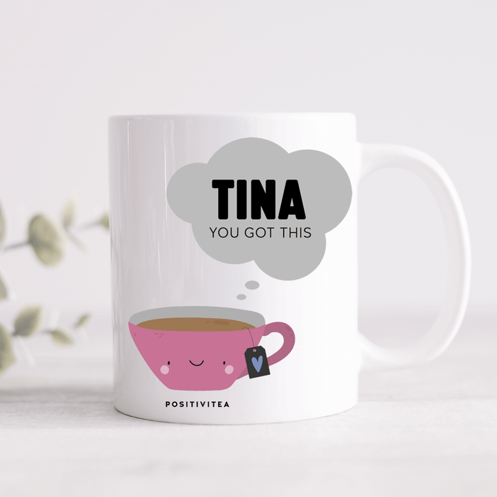 Positivitea Personalised Name Mug (Pink Or Blue)