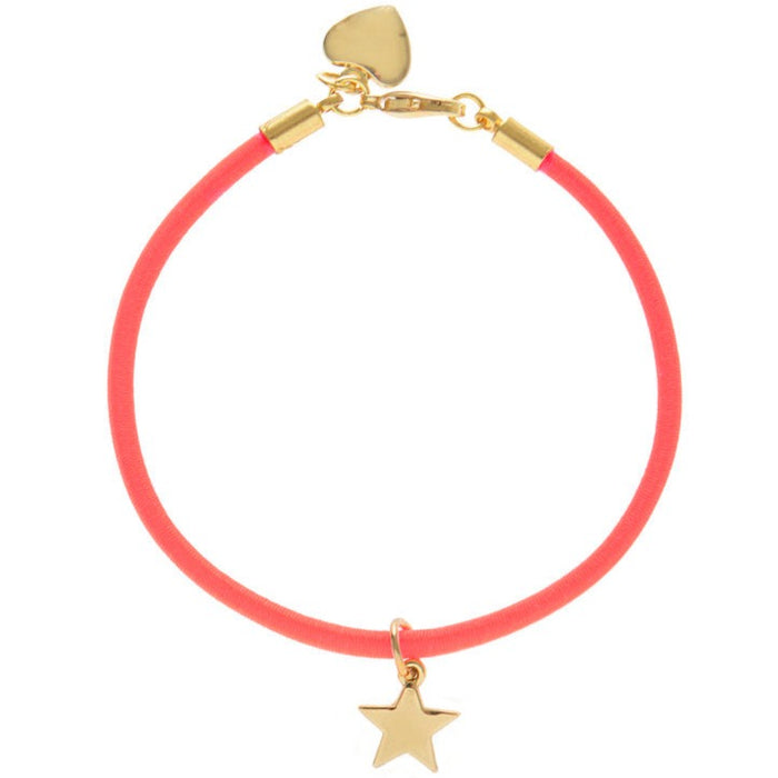 Neon Elastic Star & Heart Bracelent