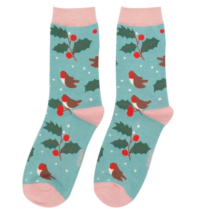 Christmas Robins Socks