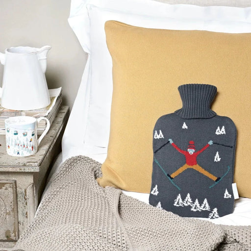 Sophie Allport Knitted Hot Water Bottle, Skiing