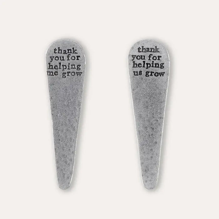 'Thank You For Helping Me or Us Grow' Plant Marker
