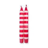 Pair Of Candy Cane Christmas Candles