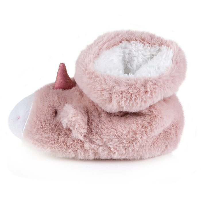 Totes Pink Unicorn Soft Baby Bootie Slippers