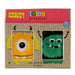 Totes Boys Slipper Socks Cute Green and Yellow Monsters