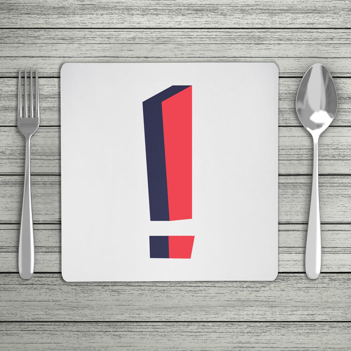 Bright 3D Personalised Initial Placemat (Mix & Match Colours)
