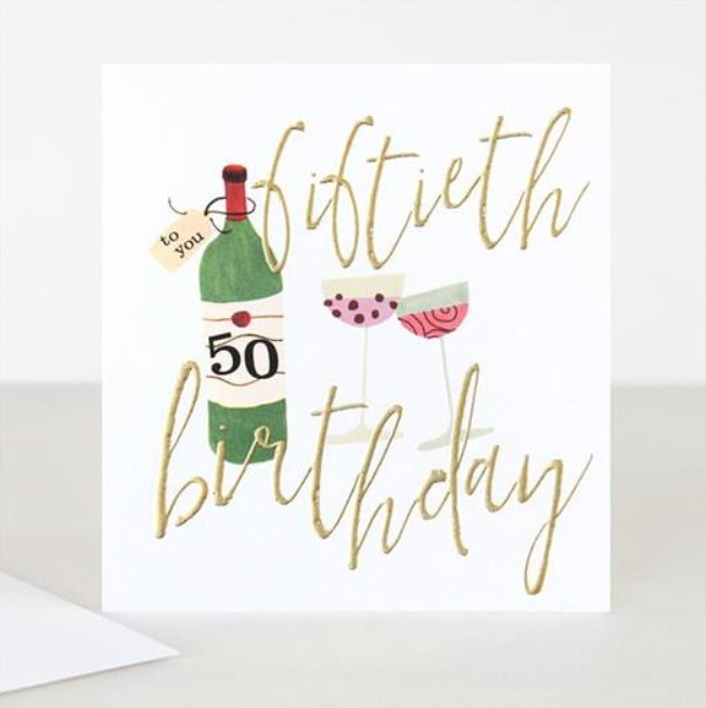 50th Birthday Card Caroline Gardner