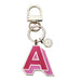 Letterpop Enamel Keyring A Pink