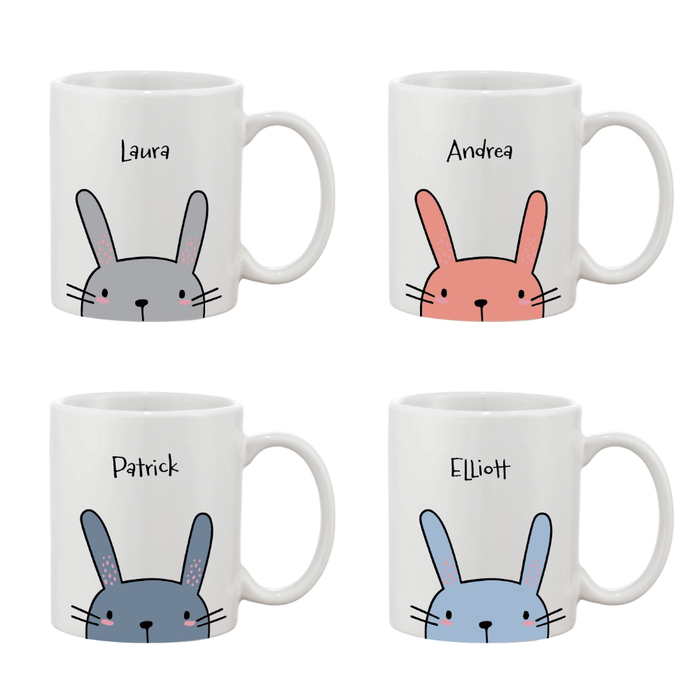 Personalised Name Easter Bunny Adult Mug
