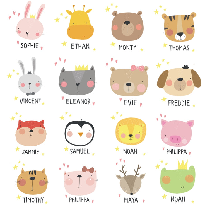 Children's Personalised Animal Water Bottles (16 Designs)